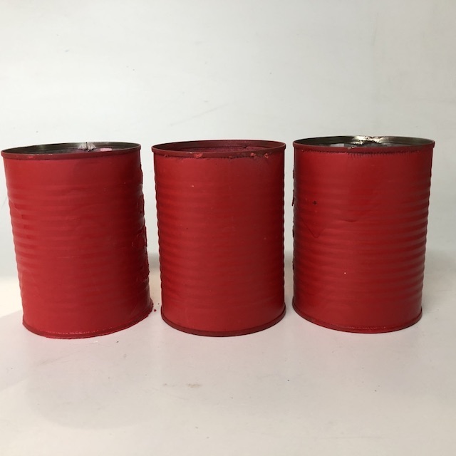 TIN, Red Painted (for Chopsticks or Utensils)